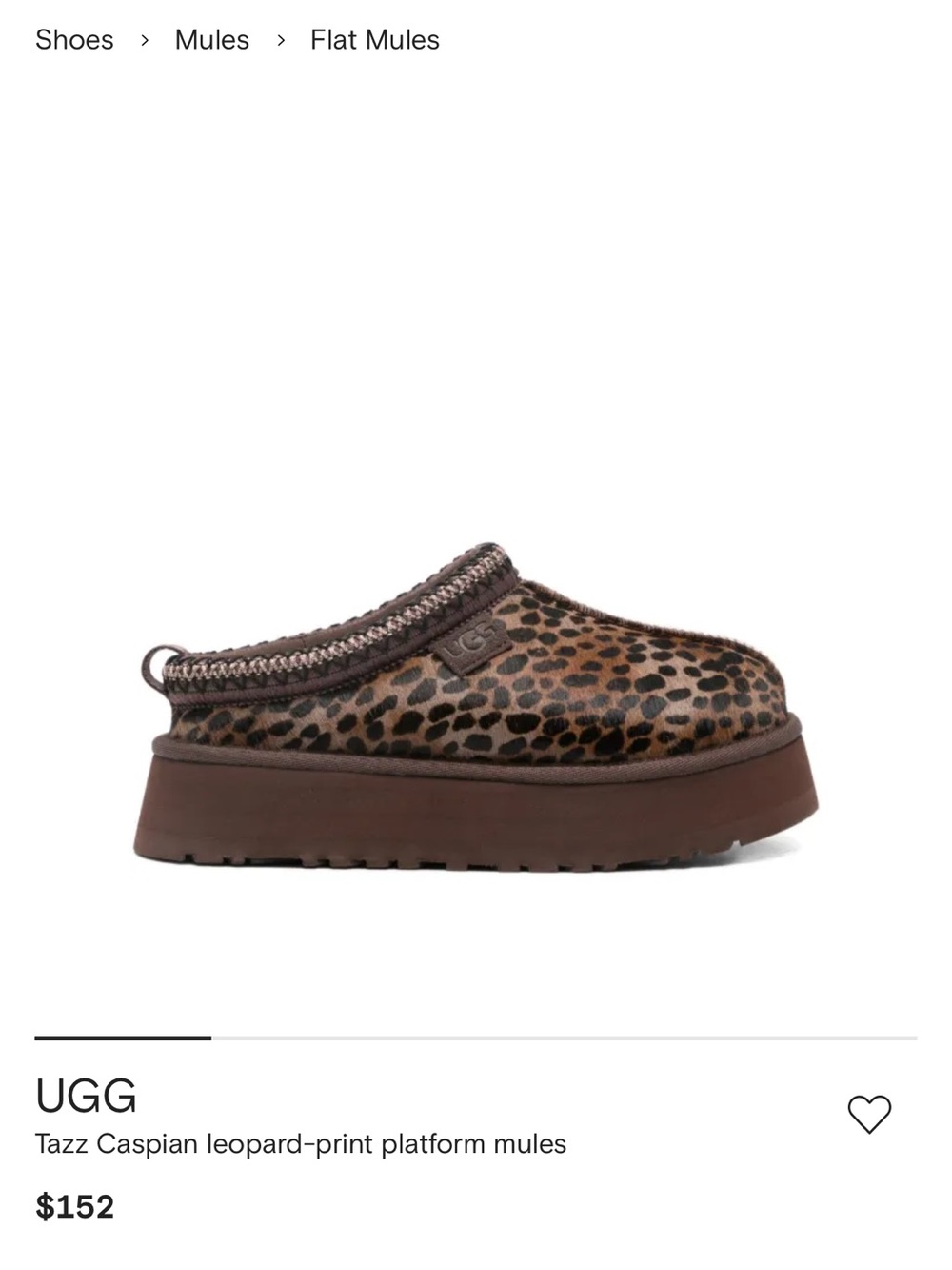 UGG Women's Leopard-Print Slip-On Mules in Brown and Black